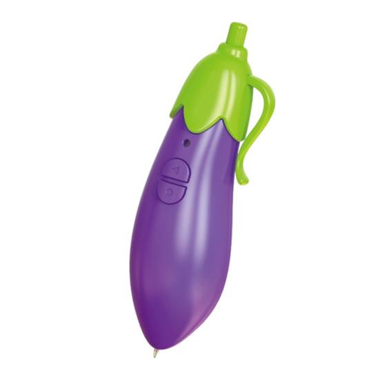 Carrot Shape Voice Recorder Pen with 60-Second Recording Cute Ballpoint for Students Teachers Funny Gift for Classroom Office