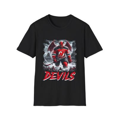 Diavoli sul Ghiaccio - Maglietta Mashup Horror dei New Jersey Devils