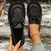 Women's Wide Width Bow Platform Loafers - Chunky Heel Retro Oxford Shoes for Spring/Fall, British Style Comfort Flats
