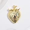 ZHUKOU Enamel Oil Drop With CZ Stone Strawberry Cherry Fruit Series Pendant DIY Handmade Jewellery Accessories:VD1654-1665