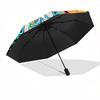 1pc The Ultimate Adventure Sonic Theme Pattern Beautiful Looking Automatic Folding Cartoon Practical Umbrella, 3 Folding, 8 Iron Frame Design, Durable