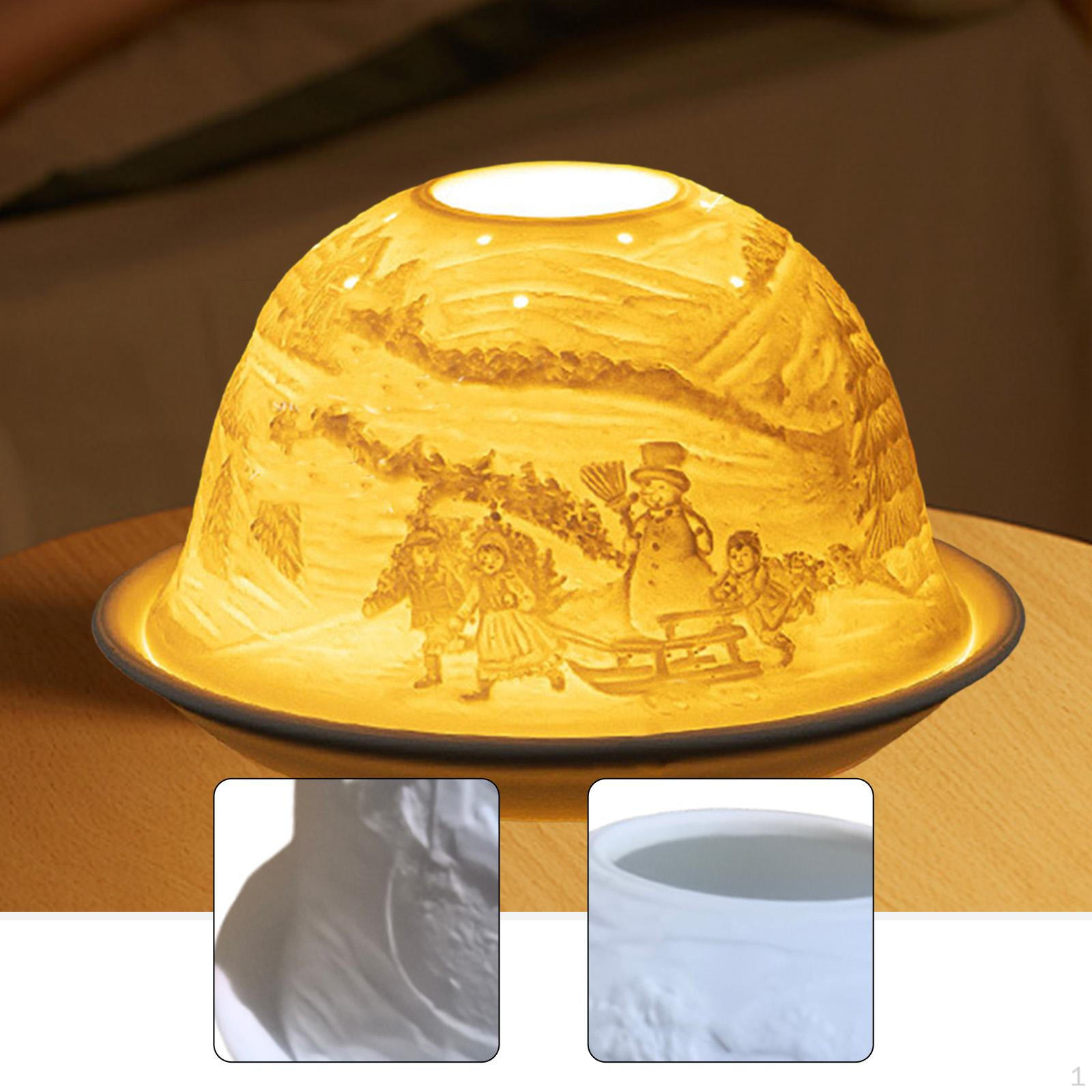 

Подсвечник для чайной свечи, Дизайн чаши, Настольное использование, Идеально для свадеб и дома Snowman