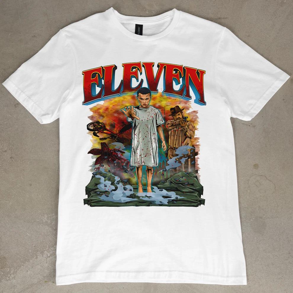 Eleven Stranger Things Graphic T-Shirt Horror Tee Retro Vintage Gift Vecna 2XL