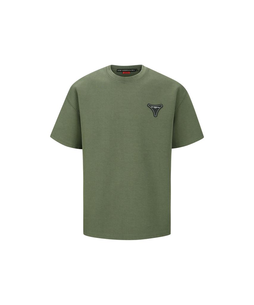 ADSB ANDERSSON BELL Unisex Stool Patch Logo T-Shirt Atb1230U(Khaki)