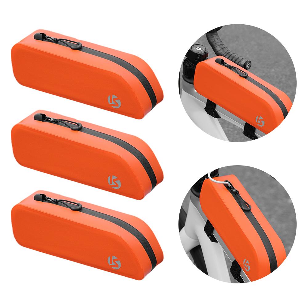 Bike Top Tube Bag Reflective Bike Front Frame Bag Top Tube Riding Bag Cycling Accessories Pouch for Outdoor Cycling