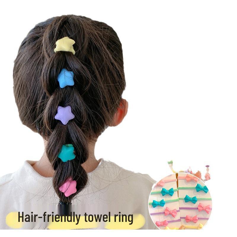 Conjunto de 10 Elásticos de Cabelo Sem Danos para Meninas e Bebês