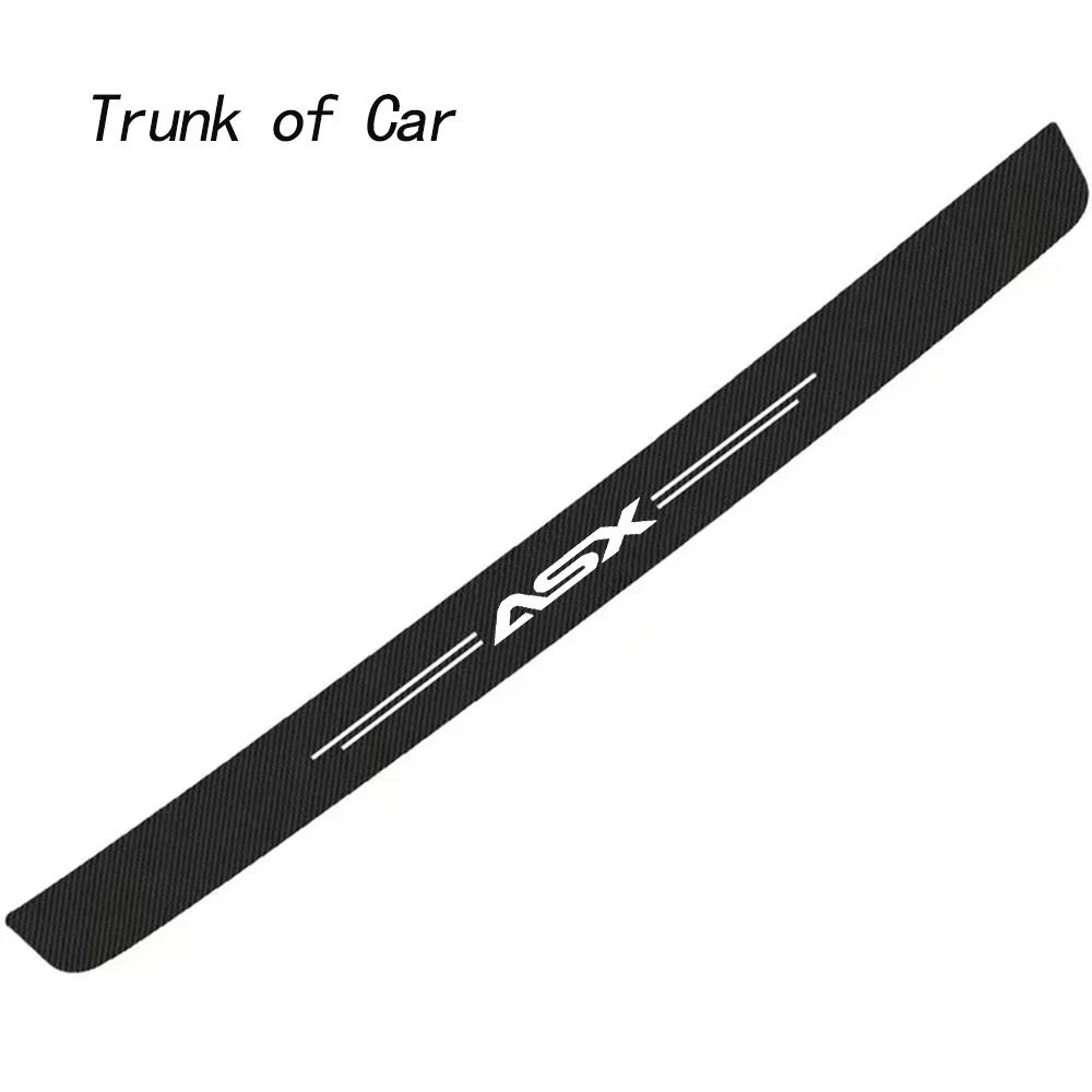 1/4pcs Car Door Sill Carbon Fiber Sticker Threshold Side Anti Scratch Tape Waterproof for Mitsubishi  ASX Car Styling