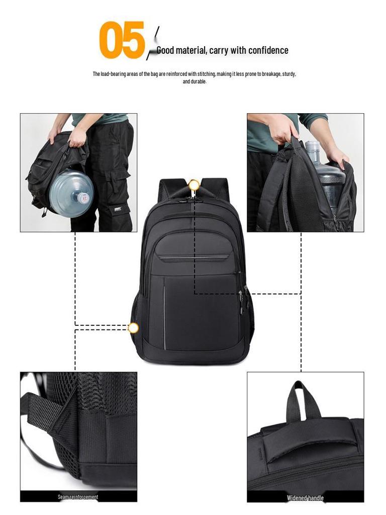 Large Capacity Fashion Casual Backpack for Men - Portable, Versatile Travel, College, Sports, and School Bag
