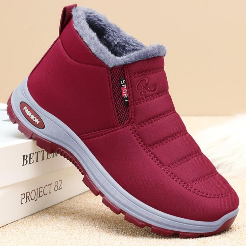 Fashion High Quality Fashion Snow Boots for Women 2025 New Round Toe Plush Warm Casual Comfortable Women's Ankle Boots