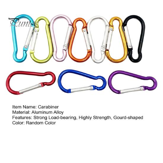 Mountaineering Buckle 10Pcs Backpack Strong Load-bearing Gourd-shaped Aluminum Climbing Carabiner Alloy Fast Hanging Key Outdoor Accessories