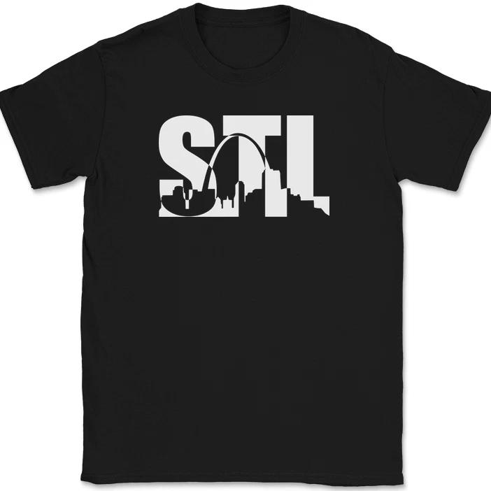 

STL Saint Louis Cityscape Missouri T-Shirt City Graphic Tee S