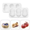 Stampo per Torta Mousse di Arachidi in Silicone per Uso Alimentare 3 Celle Stampo da Forno Nuovo Stampo per Cioccolato Strumenti da Forno