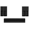 TV Wall Cabinet Set with LED Lights 7 Pcs Black Oak Effect