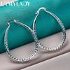 925 Sterling Silver Diamond Texture Earrings For Women Charm Jewelry