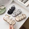 Girls sandals 2025 summer new fashion baby bow soft sole princess shoes children love beach shoes