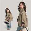 Girls' Trench Coat Style Children's Spring and Autumn Casual Retro Mid Length Jacket 90-150cm