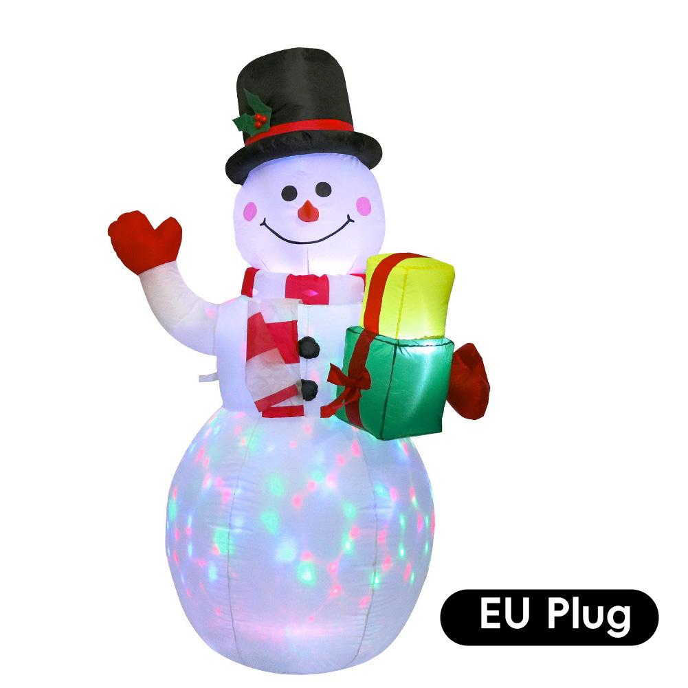 1.5M Christmas Snowman Inflatable Ballon Set LED Air Blown Christmas Ballon for Outdoor Garden Yard Christmas Holiday Decoration