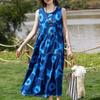 Vestido sin mangas de talla grande para mujer, vestidos largos casuales sueltos, ropa de verano vintage