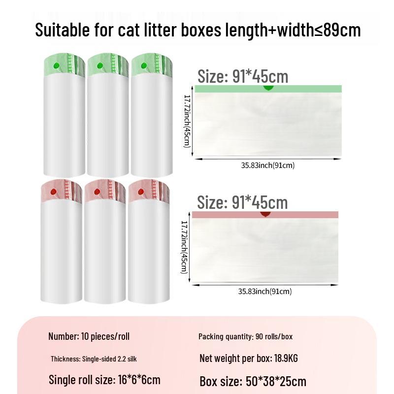 Katzenstreubeutel mit Kordelzug: Dicke, große und leicht zu reinigende Kotbeutel mit Schaufel für Katzentoiletten