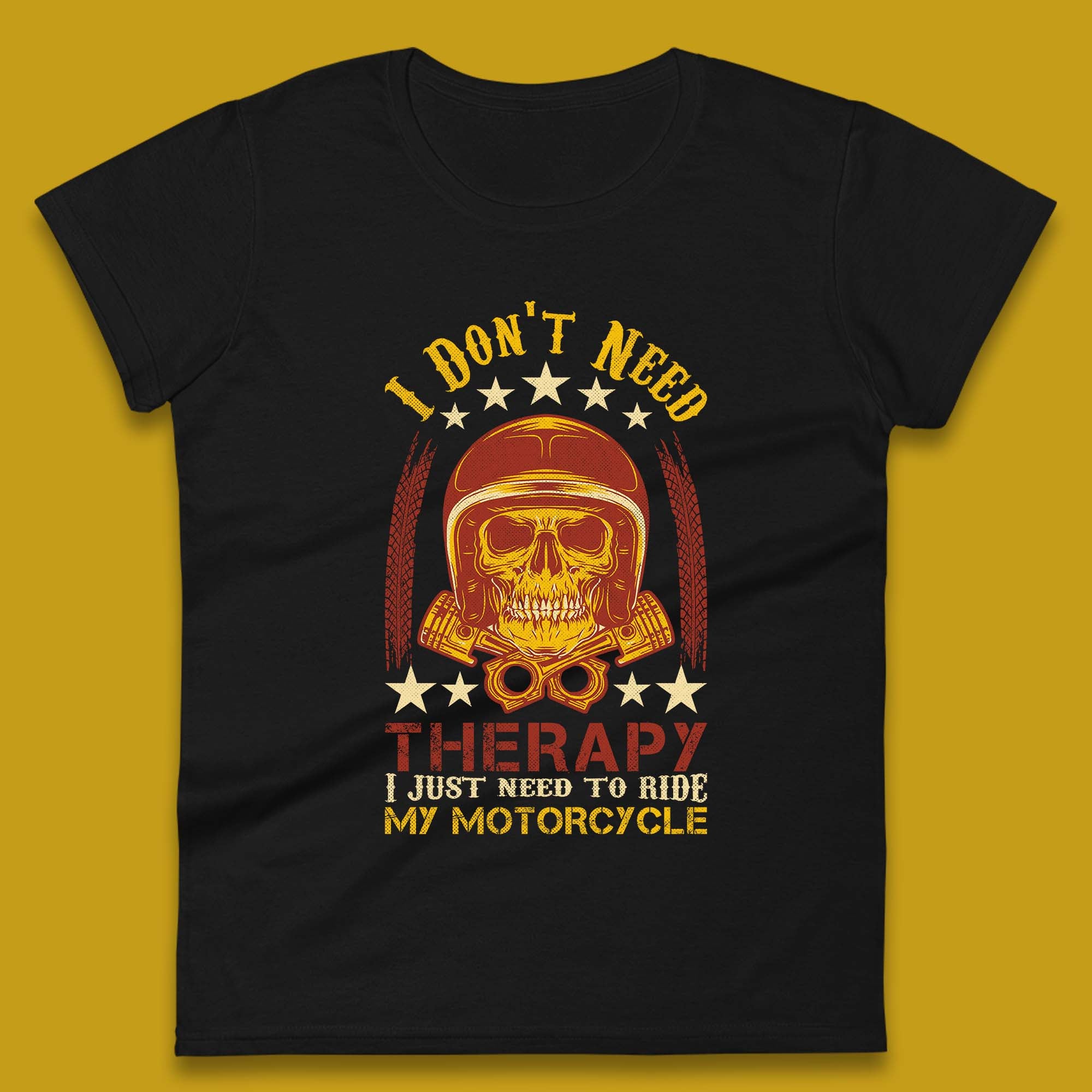Motorcycle Therapy Womens T-Shirt Mens Tops Tees Unisex M