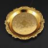 Multipurpose Metal Tray for Serving Cakes Fruits and Snacks with Elegant Embossing Suitable for Home and Outdoor Use