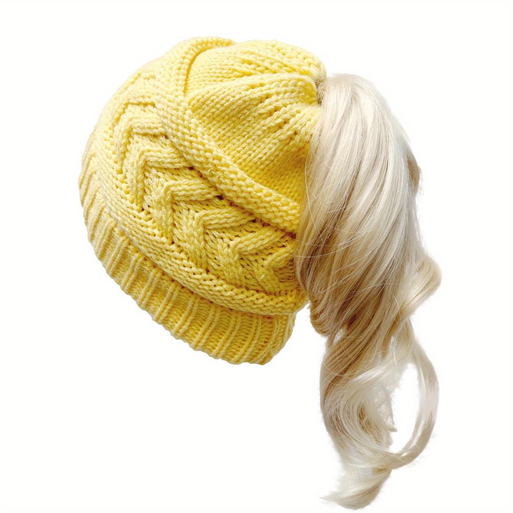 Europa und die Vereinigten Staaten Herbst und Winter Wollmütze neue Damen Pfeil Zopf Beanie gestrickte elastische Mütze