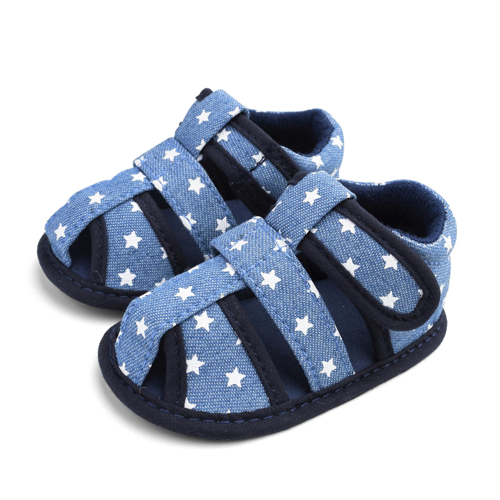 

Детские сандалии с пятиконечной звездой, детская обувь для малышей на мягкой подошве 12 синий