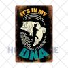 Fish Vintage Posters Sign Metal Plates Fisherman Fishing Solves Rules Classic Salmon Plaques Home Decoration Accessories 20X30CM