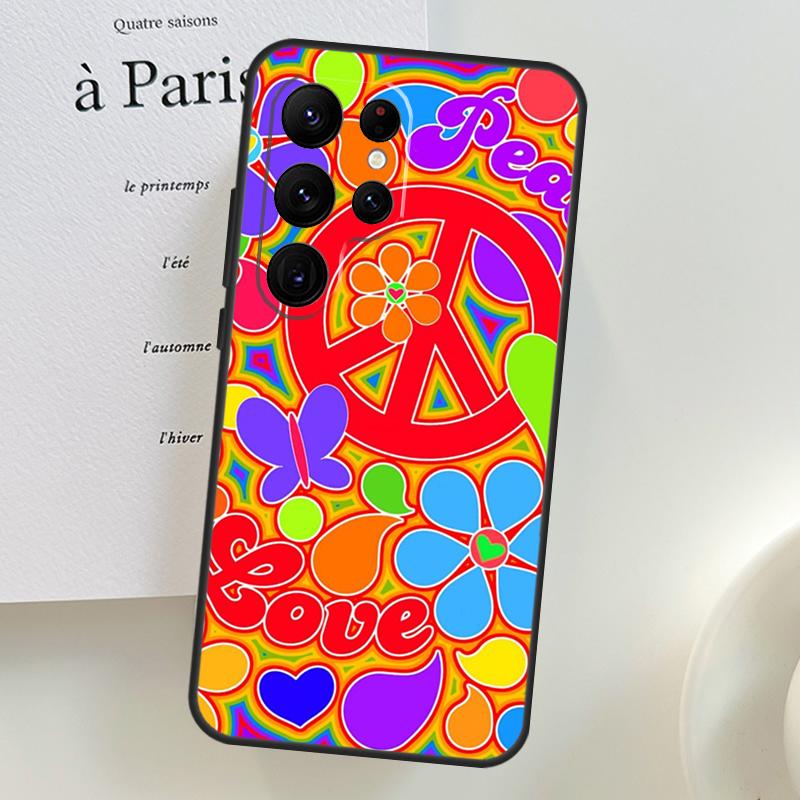Hippy Hippie Psychedelic Art Peace Phone Case For Samsung Galaxy S25 Ultra S9 S10 S20 FE S21 S22 S23 Plus S24 Ultra Cover Shell