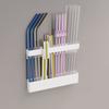 Magnetic Straw Holder Reusable Tumbler Straws Storage Dispenser Large Capacity Easy To Install Space-Saving Straw Organizer