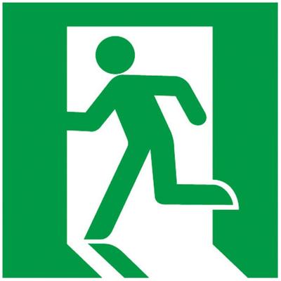 Emergency Exit Guide Light Compatible Class FK10000 Sign, Left-Hand, C, 10-Type, Single-Sided,