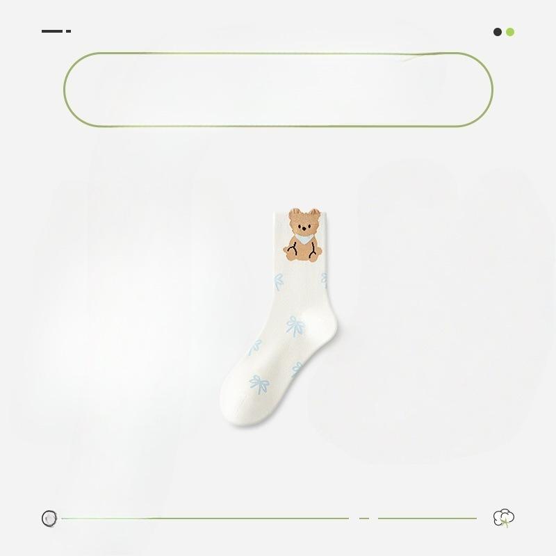 Female Spring Summer New Lovely Deodorant Wicker Long Cotton Socks