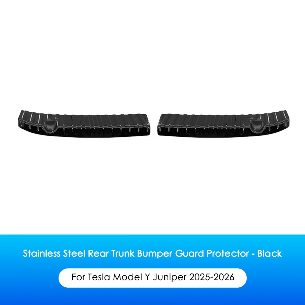 Heenvn For Tesla Model Y Juniper 2025 2026 Car Rear Trunk Threshold Protector Stainless Steel Rear Cargo Bumper Sill Cover Guard