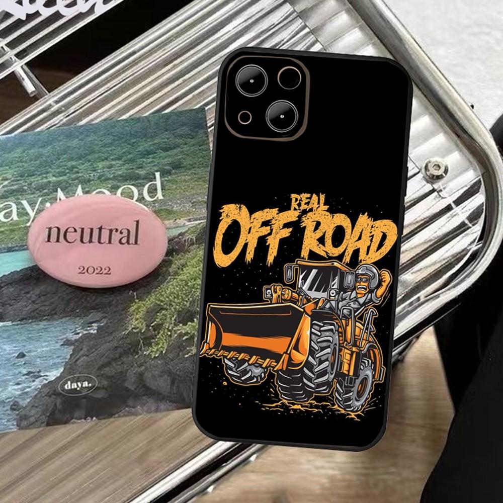 Excavator Car Phone Case Phone Case For Apple iPhone 15,14,13,12,11,XS,XR,X,8,7,Pro,Max,Plus,mini Silicone Black Cover