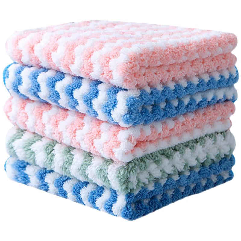 Cationic Wave Dish Cloth: Absorbent, Lint-Free Kitchen Cleaning Essential