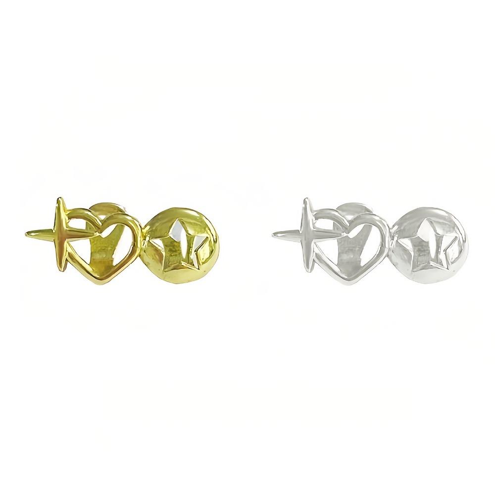 Grillz dentale a forma di cuore traforato placcato oro 18 carati, gioiello personalizzato per denti.