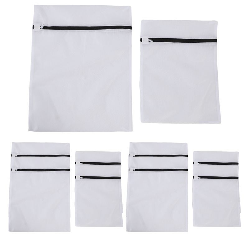 M-Modern-10er-Pack Waschmaschinen-Wäschebeutel, Netz-Wäschebeutel mit Reißverschluss, Wäschebeutel für Blusen, BHs, Strumpfwaren(5S+5L)