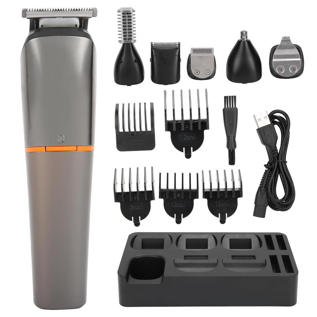6in 1 Electric Hair Clipper Trimmer Portable Hair Cutting Machine Styling Tool USB Charging