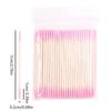 1/2/5/10Bags Pink Wooden Tip Cotton Stick Long 7Cm Wooden Handle Tip Semi Permanent Embroidered Cotton Swabs
