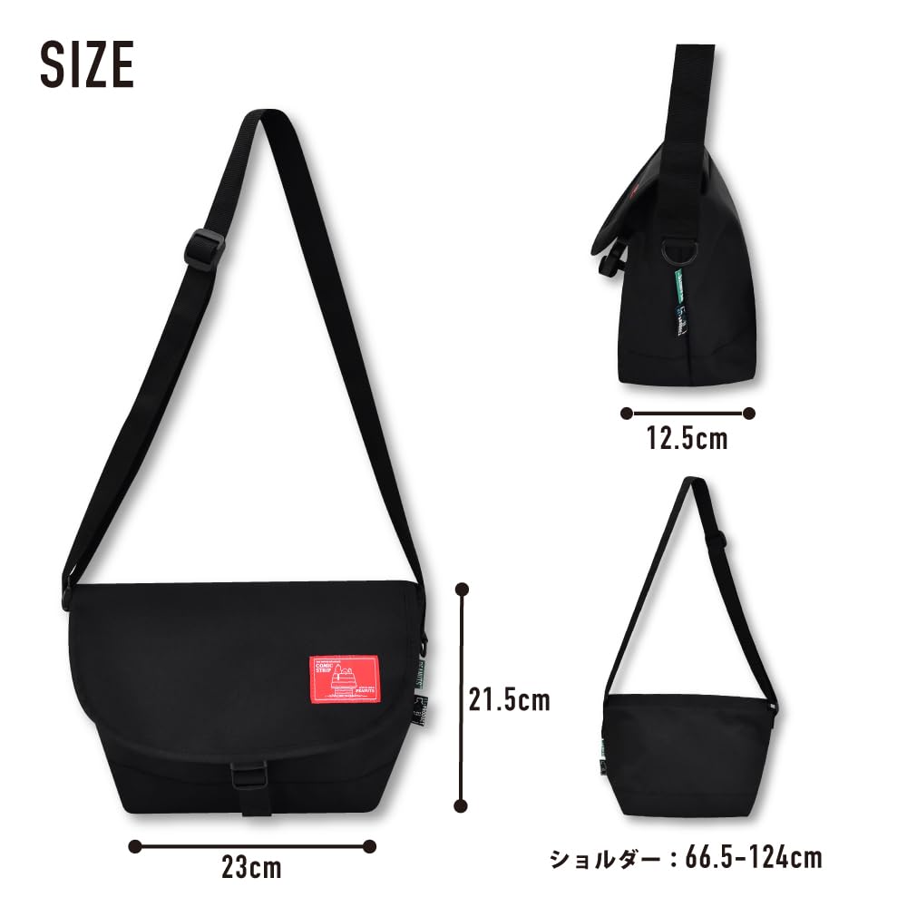 Messenger Folded Shoulder Cute 0452 Black [Snoopy] Bag, Small, Compact, Bag, Women's, Men's, Commuting, School, Travel, Outings, Adults, Students,