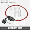 A ABSOPRO Fuse Holder 25A Mini Style Fuse 12 AWG Fuse Holder Waterproof