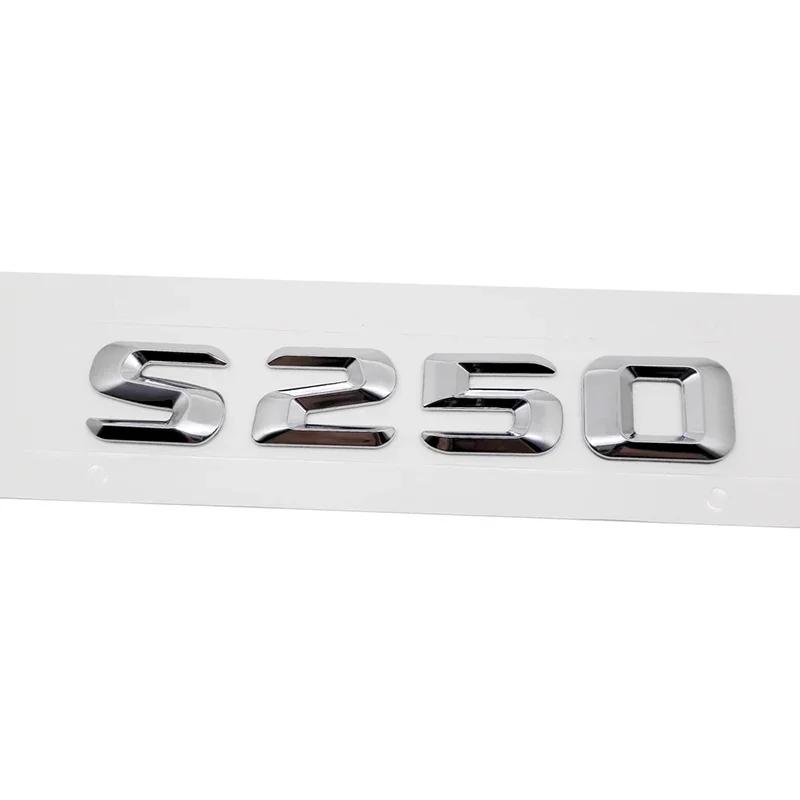 Car Tail Box Letters Stickers 3D Rear Trunk Badge Emblem Decal for Mercedes Benz S55 S63 S200 S220 S250 S260 S300 S320 S350
