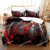 3D Druck Anime Chainsaw Man Makima Bettwäsche-Set, Bettdeckenbezug Bett-Set Steppdeckenbezug Kissenbezug, King Queen Twin Größe Jungen Mädchen Erwachsene