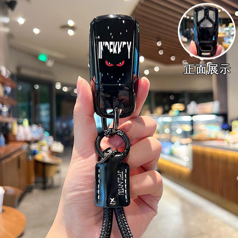 TPU Car Key Case Remote Cover Shell Holder Keychain Fob For 4GUFH A3L A4L A5 A6L Q4 e-tron A7L Q5 Q6 RS6 RS7 R8 S4 S6 S7 S8 Q3