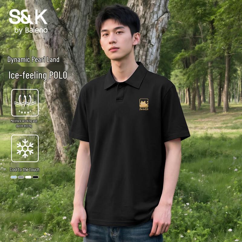 Baleno Men s Moisture-Wicking Quick-Dry Polo Shirt with JPB Letter Print L