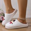 Fashion Christmas Women Slippers Cute Gingerbread Winter Warm Slides Couple Houseshoes Men Bedroom Flat Soft Sole Home Shoes for Gift