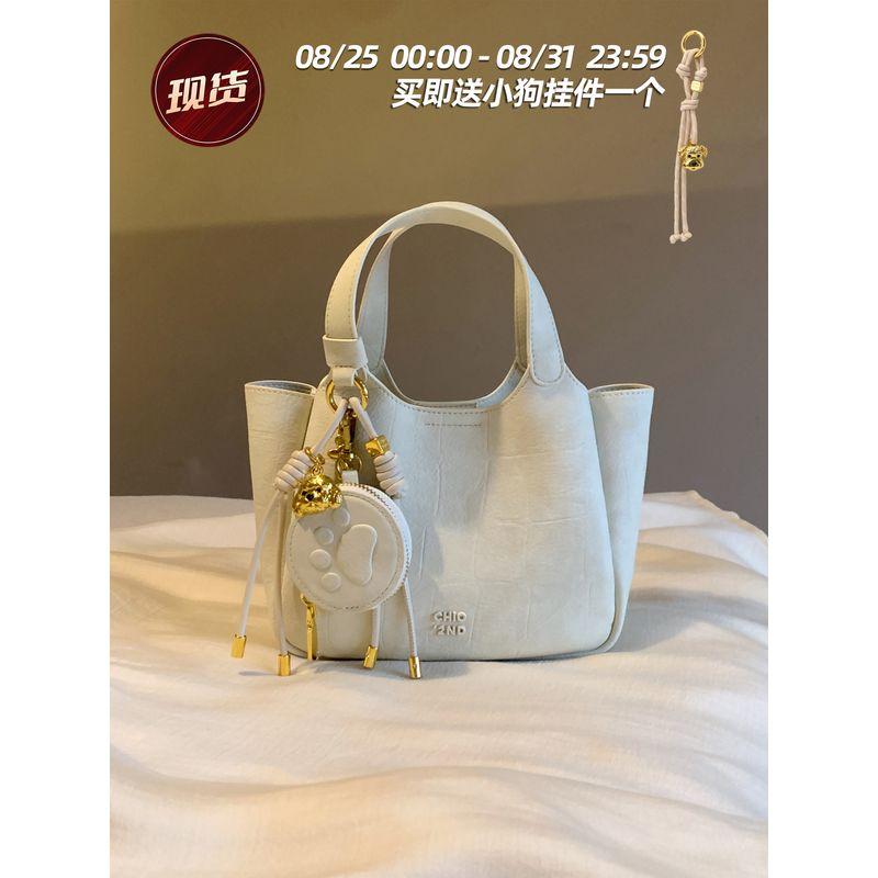 

South Style Chio2nd Bread Puppy Rose Garden Light Picking Tote Bag Female 2025 New Arrival Satchel Shoulder Messenger Bag Beige