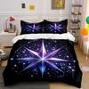 Starry Galaxy Themed Dcor Set Soft Comfortable Duvet Cover Bedding Set Included 1*Duvet Cover & 2*Pillowcases Gift
