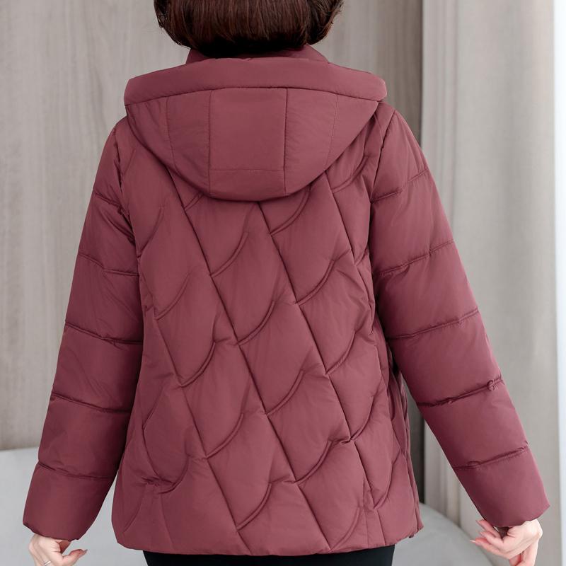 Plus Size L-5XL Fashion Female Coat Winter Jackets Hooded Loose Thick Warm Middle Age Women Parkas