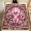 1 pièce Couverture en Flanelle Imprimé Papillon 3D, Haute qualité Toutes Saisons, Décoration de Maison, Chaleur et Confort, Parfait pour les Cadeaux de Noël